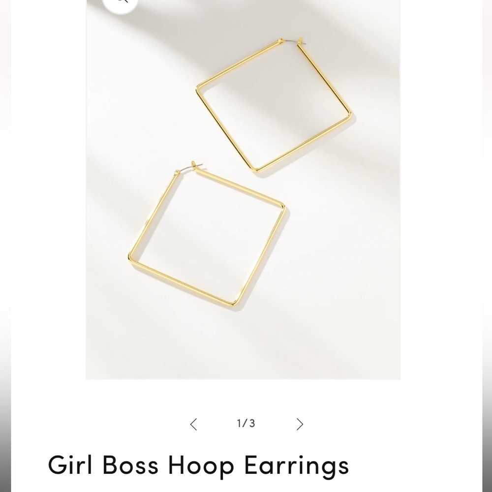 Uncommon James Gold Girl Boss Hoops — Medium